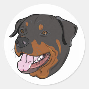 Love Rottweiler Puppy Dog Sticker / Seal
