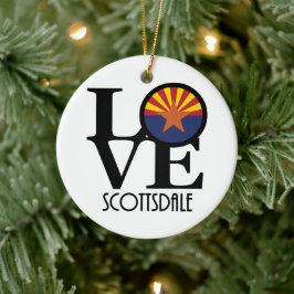 LOVE Scottsdale Arizona  Keramik Ornament