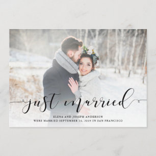 Love Script Hochzeitsankündigung mit Foto Ankündigung