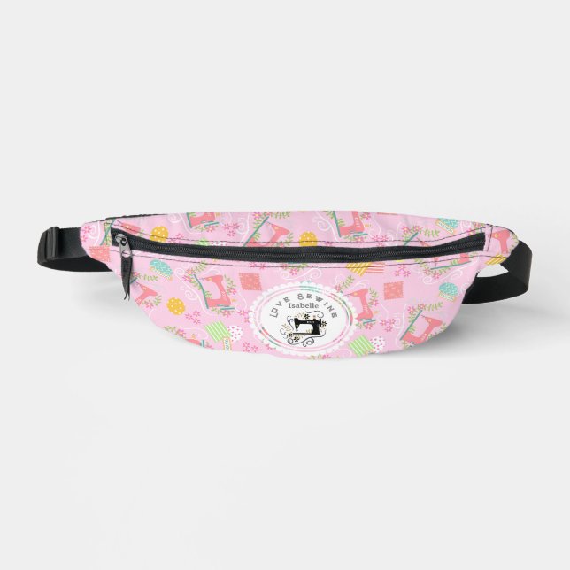 Love Sewing Accessories Pink Bauchtasche (Vorderseite)