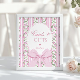 Love Shack Baby Cards and gifts Floral Bow Poster
