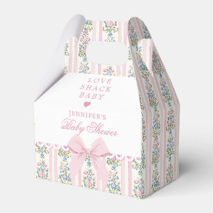 Love Shack Baby Coquette Bogen Blumen Baby Shower Geschenkschachtel