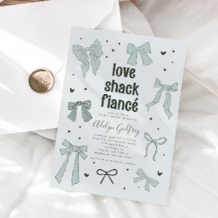 Love Shack Fiance Blaue Schleife Brautparty Einladung