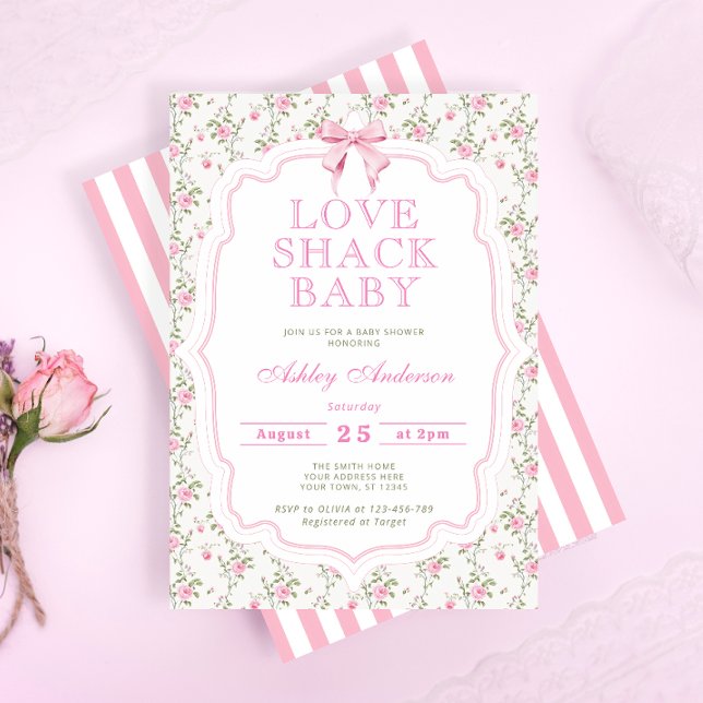 Love Shack Invitation Baby shower Vintage (Créateur téléchargé)