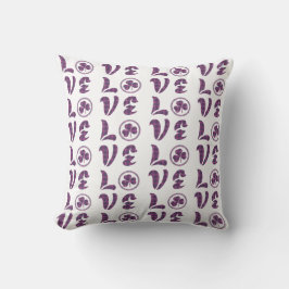 Love Shamrock Plaid Purple Teal Tartan Pattern Kissen