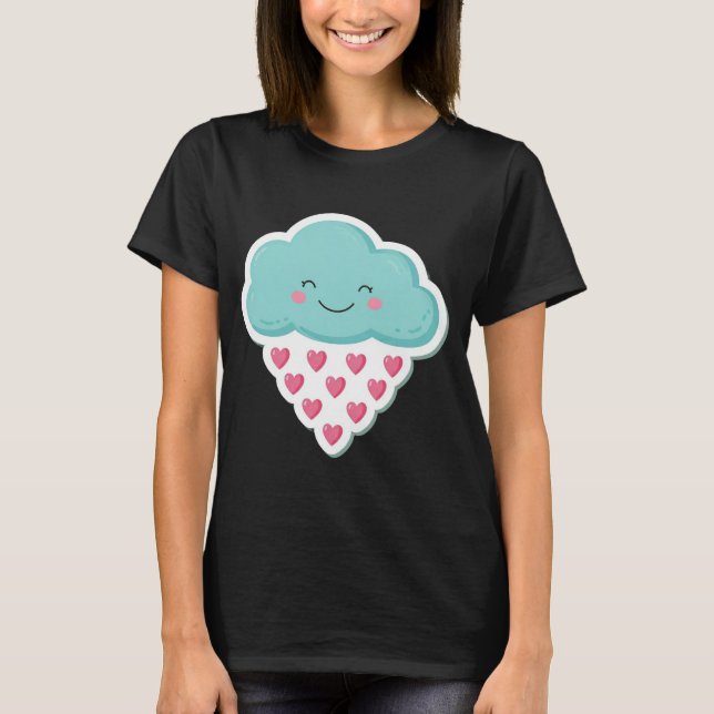 Love Shower : Happy Rain Cloud T-Shirt Design (Devant)