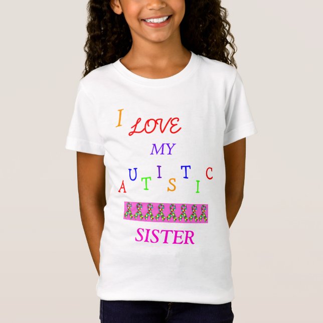 Love~Sister autiste de la soeur ! T-shirt de la (Devant)