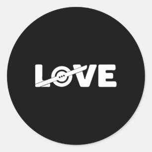 Love Skateboard Ein Rad Elektrisch Float Besitzer Runder Aufkleber