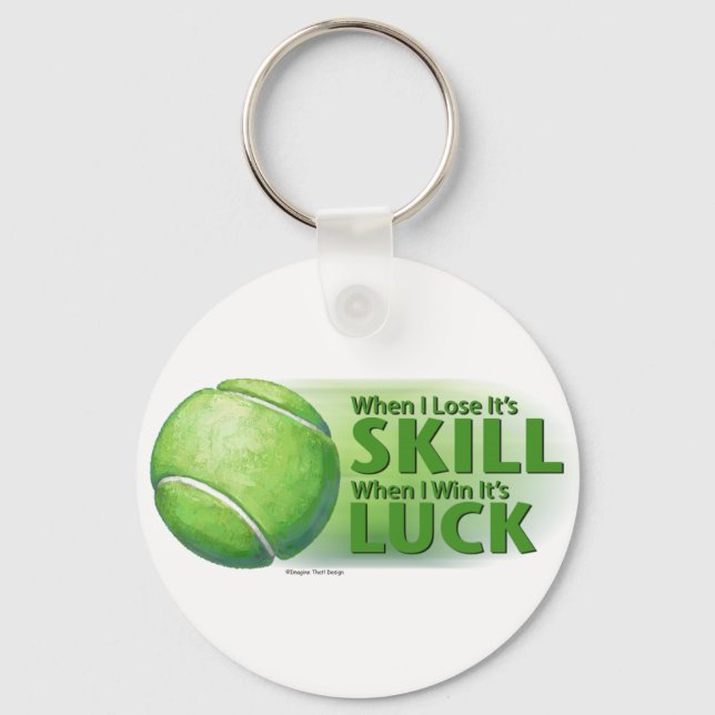 Love Skill Win Tennis Ball Schlüsselanhänger (Vorderseite)