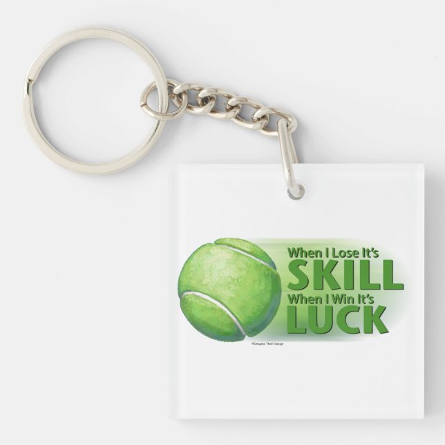 Love Skill Win Tennis Ball Schlüsselanhänger (Vorderseite)