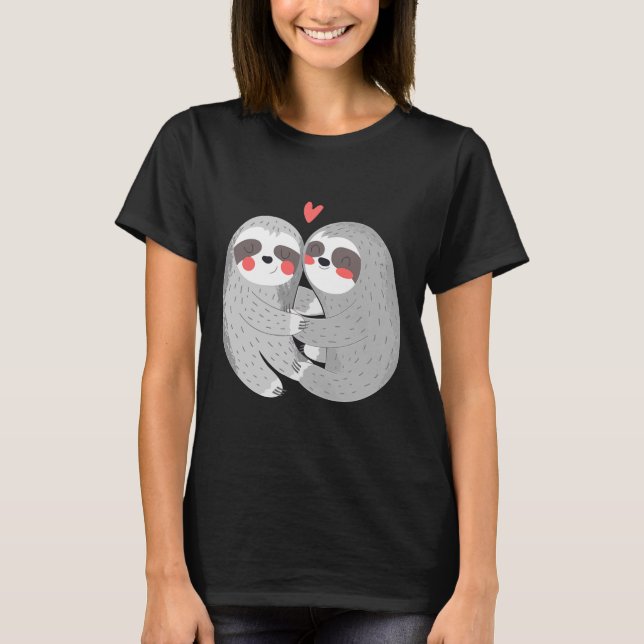Love Sloths Sloth Liebe T-Shirt (Vorderseite)