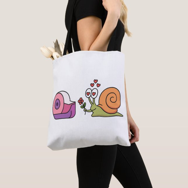 Love Snail & Tape – Cute Funny Sticker Tasche (Von Nahem)