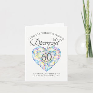 Love so strong diamant anniversaire carte parents