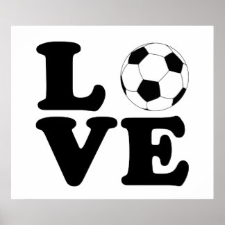 Love Soccer imprimé / affiche