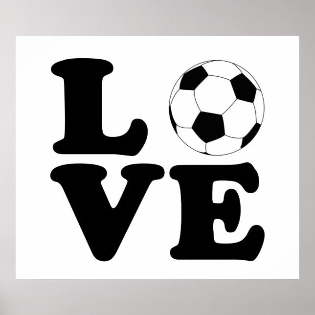 Love Soccer imprimé / affiche (Devant)