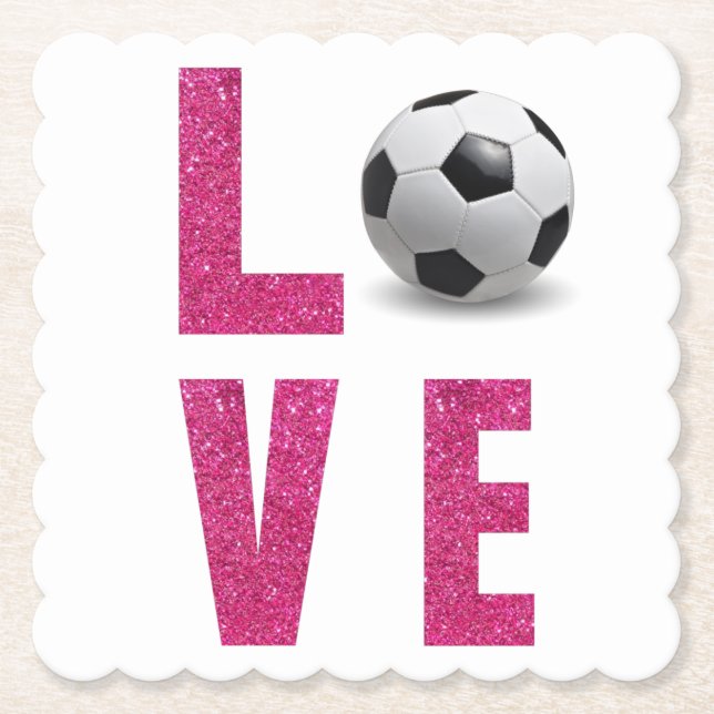 Love Soccer Untersetzer (Vorderseite)