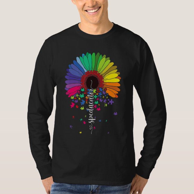 Love Sped Teacher Autism Awareness Valentines Day  T-Shirt (Vorderseite)