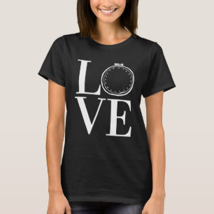 LOVE Stickrahmen Kreuzstich Stickerei Crew T-Shirt