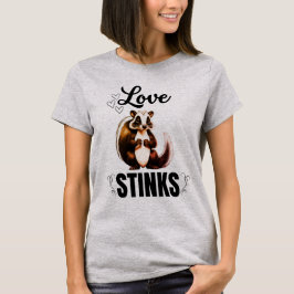 Love Stinks Funny Skunk Valentine Anti-Love  T-Shirt