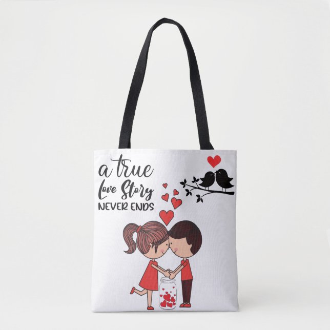 Love Story Tote Tasche (Vorderseite)