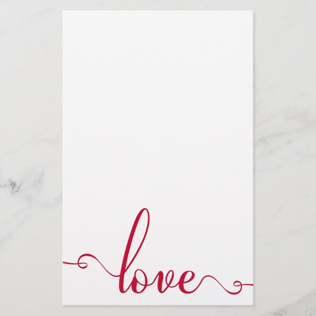 "Love" Stylish Valentines Day papeterie (Devant)
