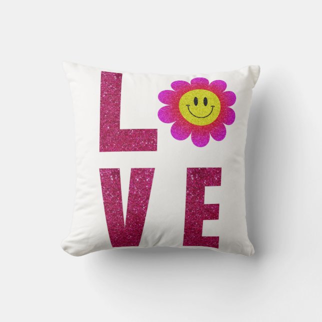 Love Sunflower Kissen (Vorderseite)