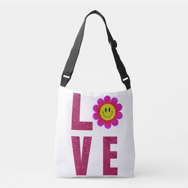 Love Sunflower Tragetaschen Mit Langen Trägern (Vorderseite)