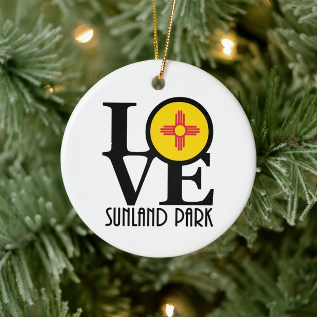 LOVE Sunland Park New Mexico Keramik Ornament (Baum)