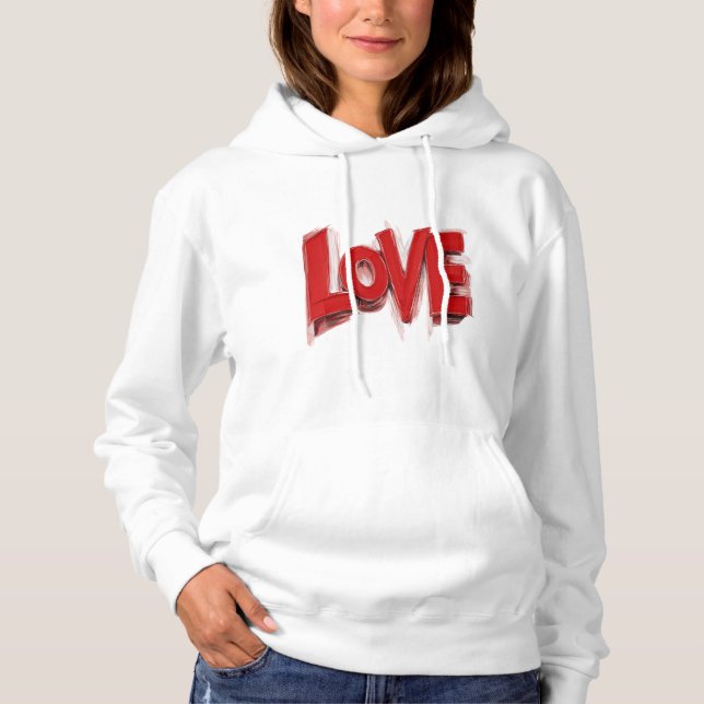 LOVE Sweat - shirt à capuche, cadeau de couple, ca (Devant)