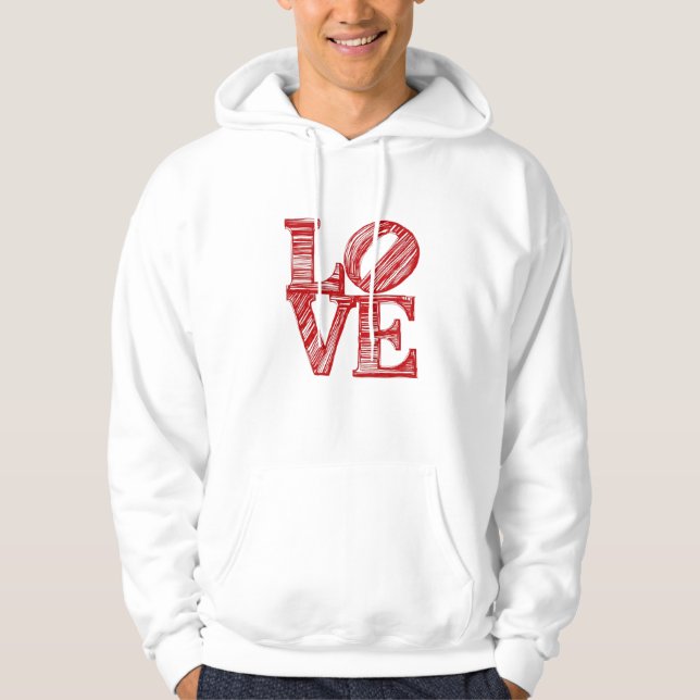 LOVE Sweat - shirt à capuche, cadeau sweat - shirt (Devant)