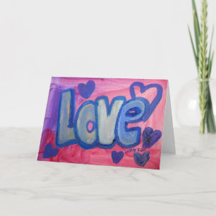 Love Sweet Candy Carte de voeux ou cartes de notes