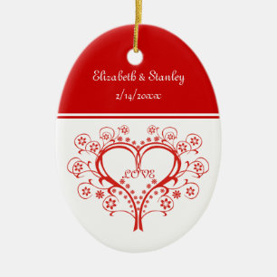 Love Swirl Coeur Saint Valentin ornement personnal
