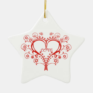 Love Swirl Coeur Saint Valentin ornement personnal