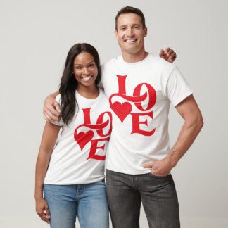 "Love" T-Shirt Blanc