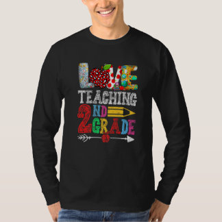 Love Teaching 2nd Grade Back To School First Day T-Shirt