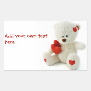 Love Teddy Valentine autocollants personnalisés