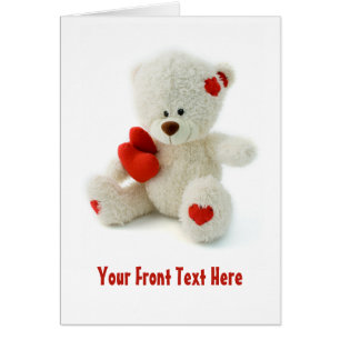 Love Teddy Valentine carte de voeux personnalisée
