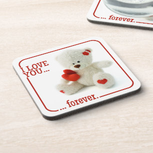 Love Teddy Valentine dessous de verre personnalisé