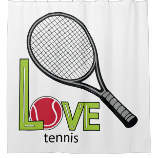 Love tennis duschvorhang