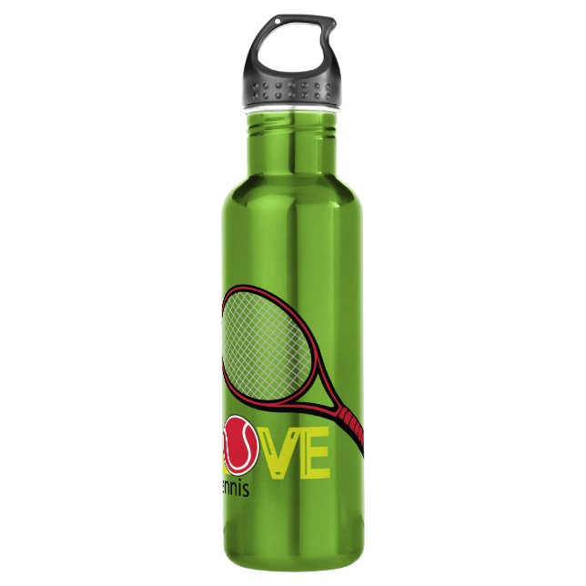 Love tennis edelstahlflasche (Vorderseite)