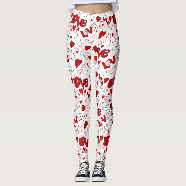 Love Text Art Leggings (Vorderseite)