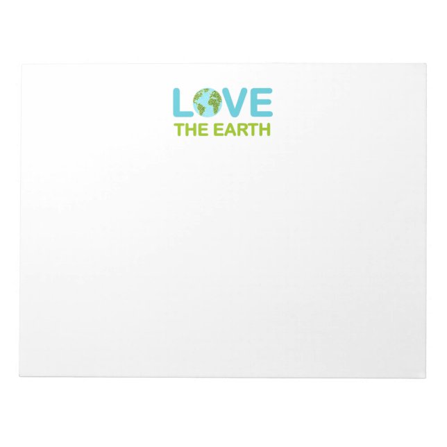 Love the Earth Jour des terres Bloc-notes (Devant)