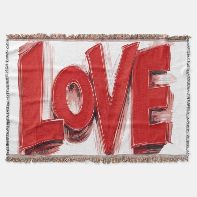 LOVE Throw Blanket , Home decor gift Decke (Vorderseite)