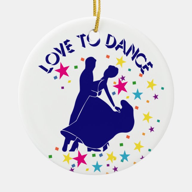 Love to dance keramik ornament (Vorne)
