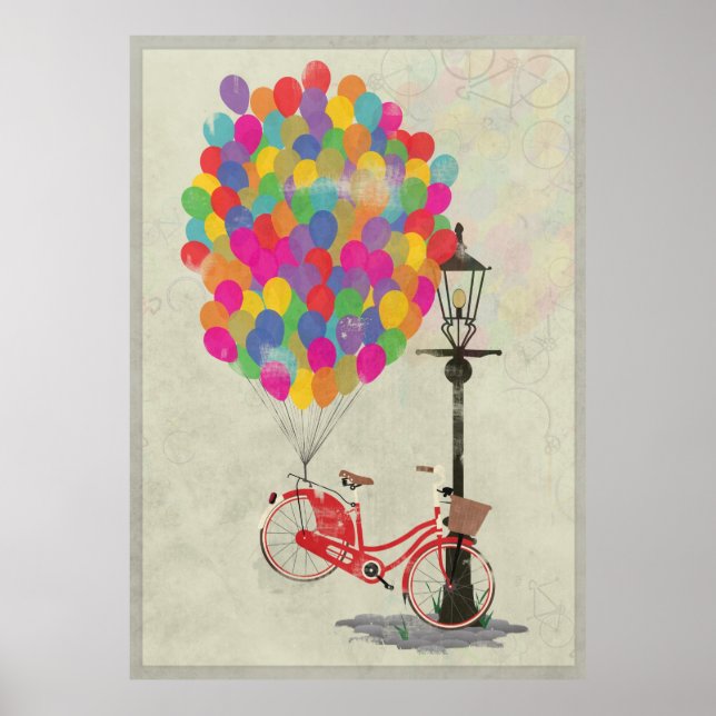 Love to Ride my Bike with Balloons! Poster (Vorne)