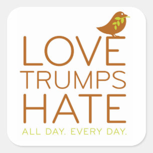 Love Trump Hate Sticker