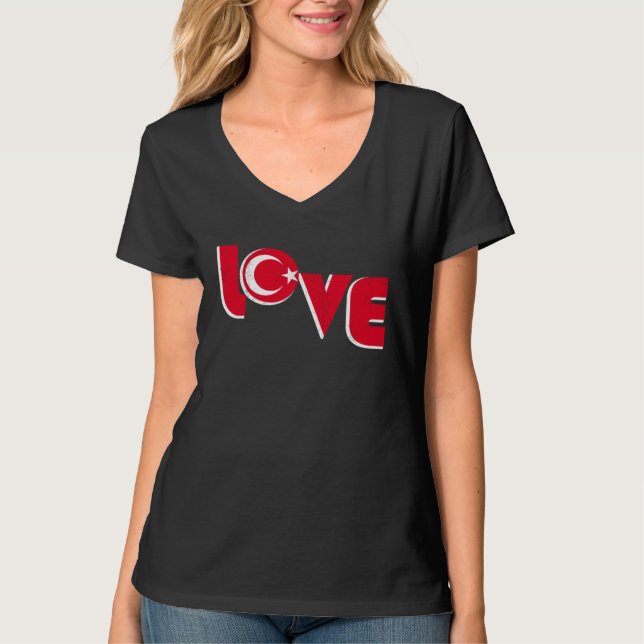Love Turkey Istanbul Ankara Türkiye Proud Turkish T-Shirt (Vorderseite)