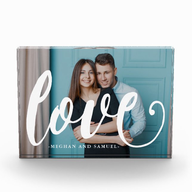 Love Typographie Photo et nom Bloc photo (Devant)