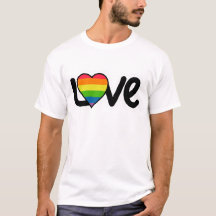 LOVE Typography LGBTQ Rainbow Heart Pride Month
