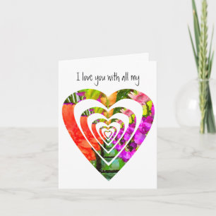 Love U avec tout mon coeur Carte Saint Valentin